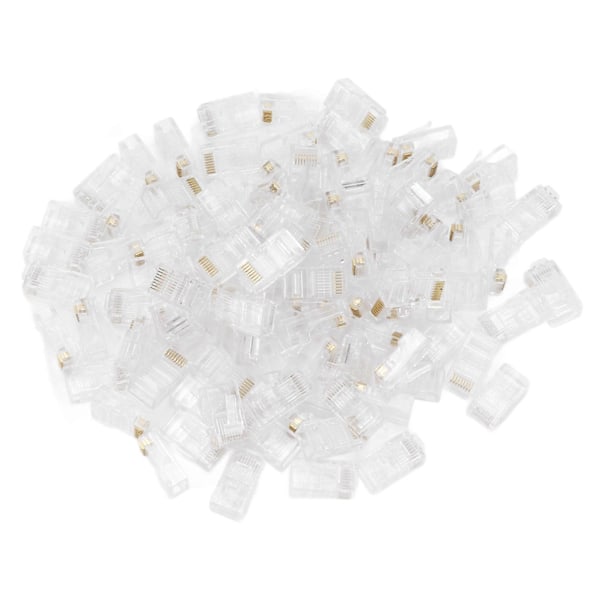 100 stk. TF1013D CAT5 RJ45-kontakt 8P8C Ethernet-kabelkobling Krystallhode for nettverkskommunikasjon