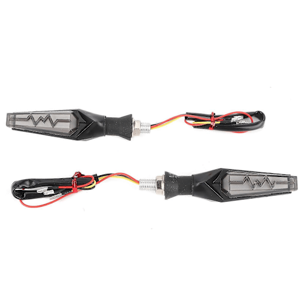 2 stk. Motorcykel LED Blinklys Dynamisk IPX66 Vandtæt Universal M10 Blåt og Gult Lys