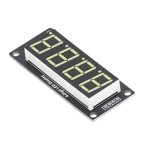 4 stk. LED Segment Digital Display Modul 4 Bits 7 Segmenter PCB Klokkemodul 0.56 Tommer MRA172C Hvit