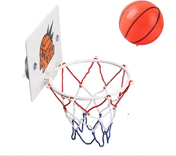 Mini Basketbollkorg Set Väggmontering Inomhus Basketboll Set För Barn Pojkar (vit)