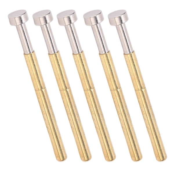 100 stk. Pogo Pin Fladt Hoved Fjeder Test Probe Messing Materiale 2,36 mm/0,1 tommer Rørdiameter 34 mm/1,3 tommer PCB Testprober