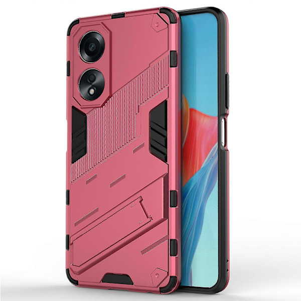 Skal för Oppo A58 4g PC+TPU Stötsäkert Stativ Mobilskal Rose
