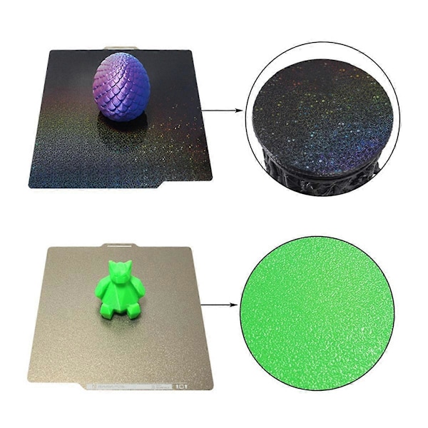 Til X1 X1C P1S Farverig Byggeplade PEI PEY 257mm Plade Dobbeltsidet Belægning Varmeplade 3D Printer Tilbehør