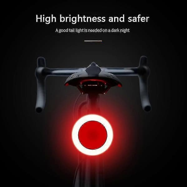 Ny Hjerteformet LED Sykkellys USB Oppladbart Sykkel Baklys Vanntett MTB B