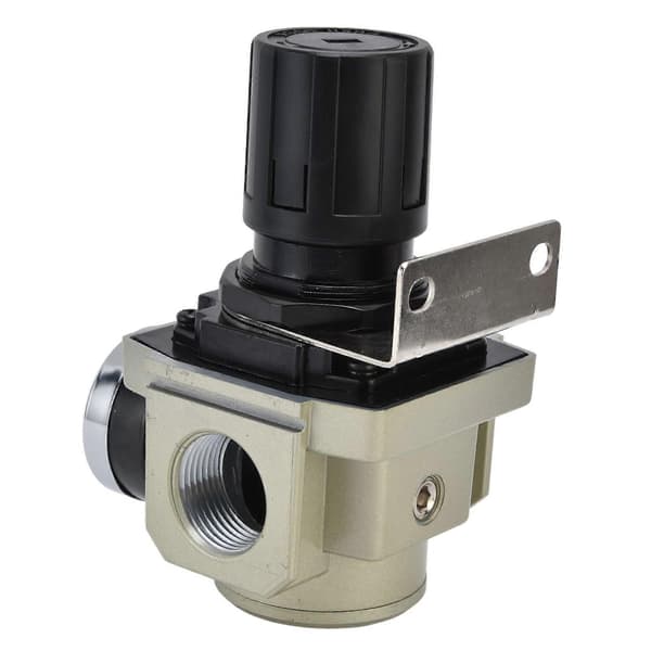 Lufttryksregulator Aflastningsventil 0,05?0,8MPa Controller Aluminiumlegering med Måler 3/8in