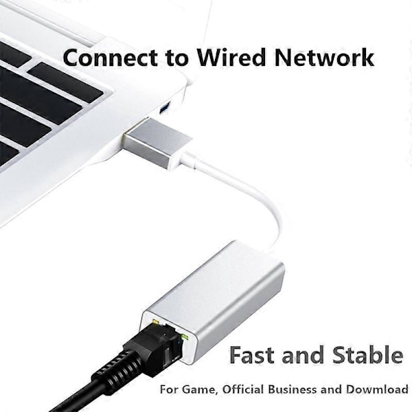 Ethernet-adapter Pluggable Høyhastighets Bærbar USB 3.0 til 2.5Gbps LAN Internettkabelkonverter for datamaskin