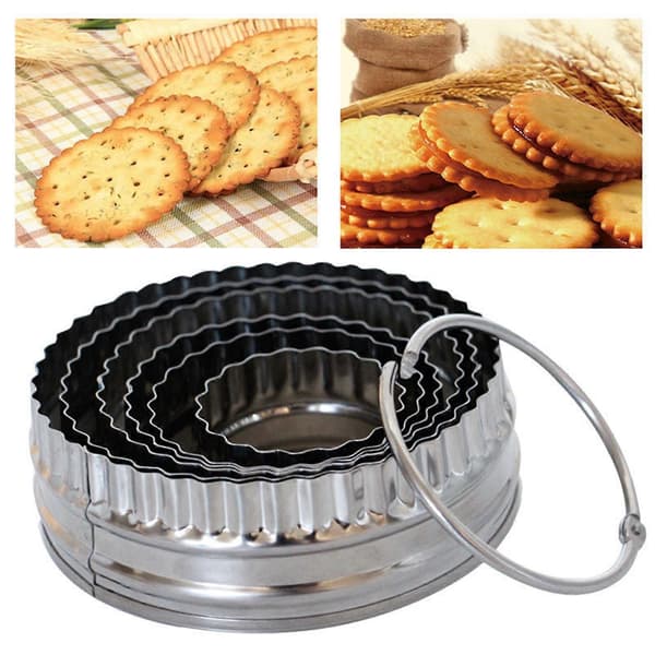 1 Sett Kakeutstikkere Bærbare DIY Rustfritt Stål Non-stick Holdbare Dumpling Wrappers Former Husholdningsartikler