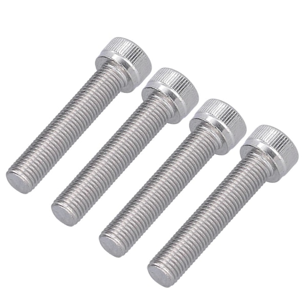 4 stk. sekskantbolt med top A2 rustfrit stål 1,25 mm fin stigning fastgørelseshardware M10x50