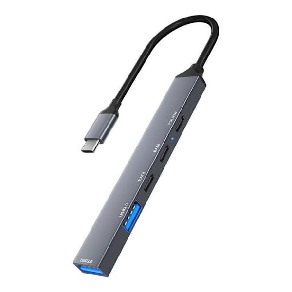 Type-C 5-i-1 Hub med USB 3.0-porte Hurtig dataoverførsel Nem enhedstilslutning Dockingstation Hub Telefontilbehør