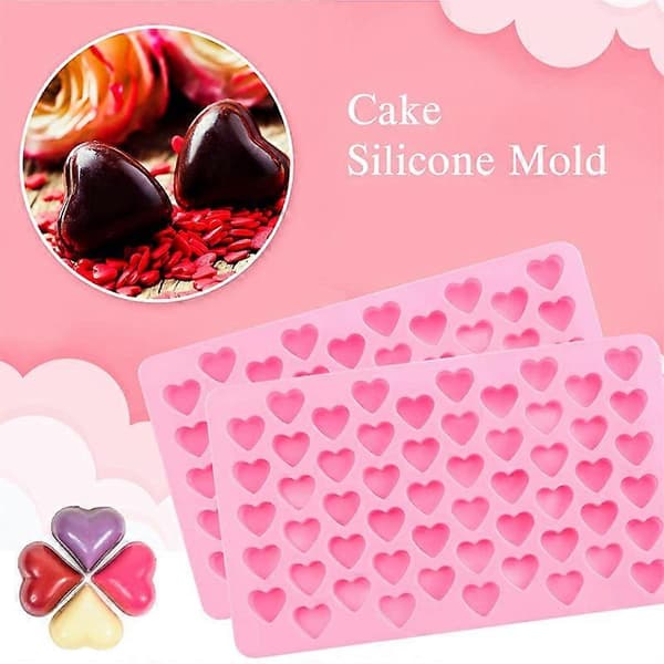 Minihjärtformad silikonform för isbitar, godis och choklad (2-pack)