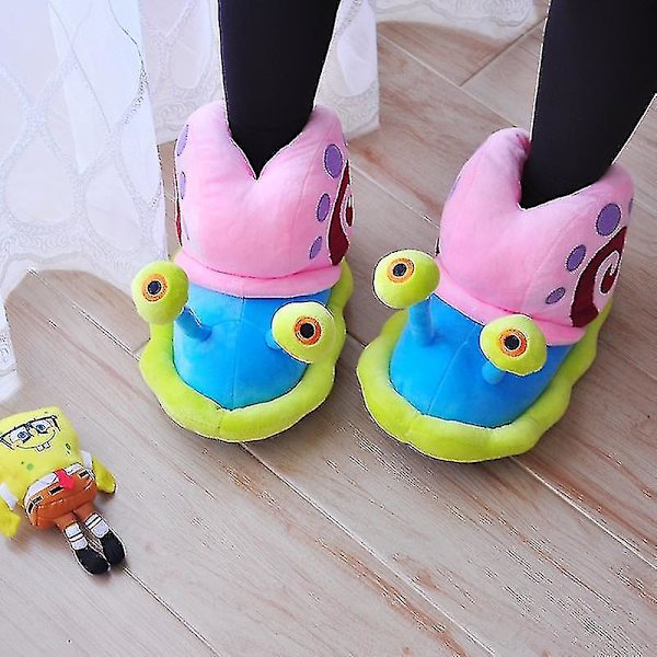 Cartoon Anime-serie Gary Snigeln Väska Häl Bomulls Skor Mjuka Söta Plysch Baby Flickor Semesterpresent style 2 L 36-39