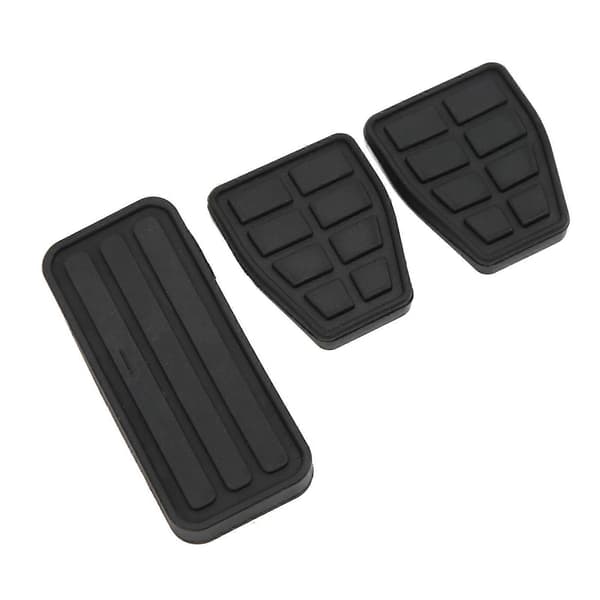 3 stk. Kobling Bremse Accelerator Pedal Pad Kit Gummi Sort Fleksibel Slidstærk Erstatning til T4 Transporter 1990?2003
