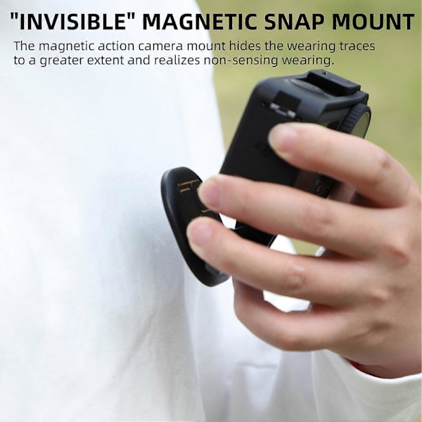 Kamerastöd 8 Magneter Adsorption POV Perspektivvinkeljustering Flera Fotograferingslägen Kamerahalsfäste för Hero 11/ Insta360 X3/ Action 3