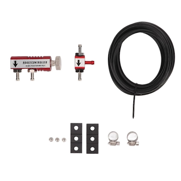 Manuell Turbo Boost Controller Kit Aluminiumlegering 1?30PSI Justerbar Universal Passform Rød