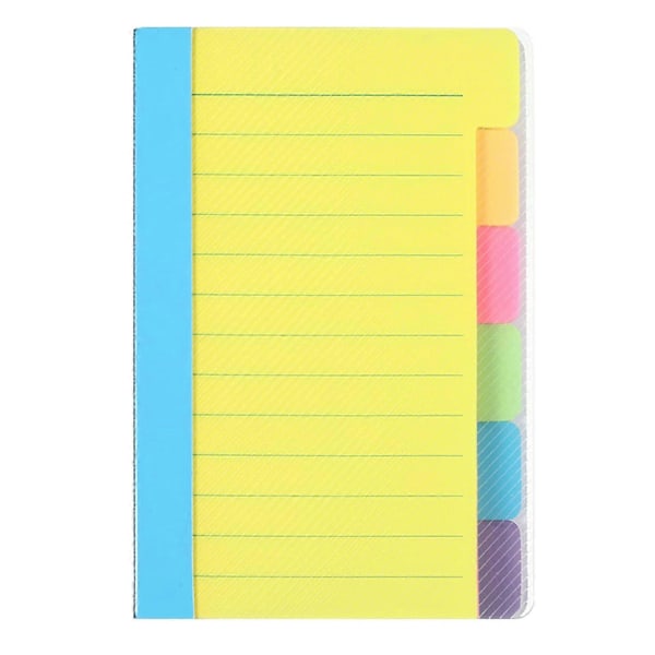 Linjeret notesblok farverige sticky notes sæt kompakt indeks faneinddelt notesblok memo pad til hjemmekontor skole