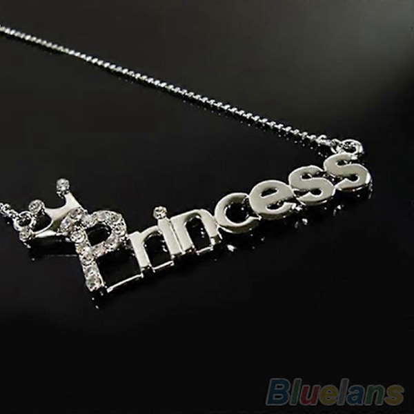 Muoti Rhinestone Crown Words -ketjukaulakoru