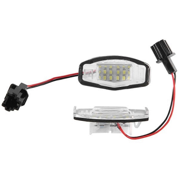 2 Par Bil LED Registreringsskylt Lampa för Accord Svart