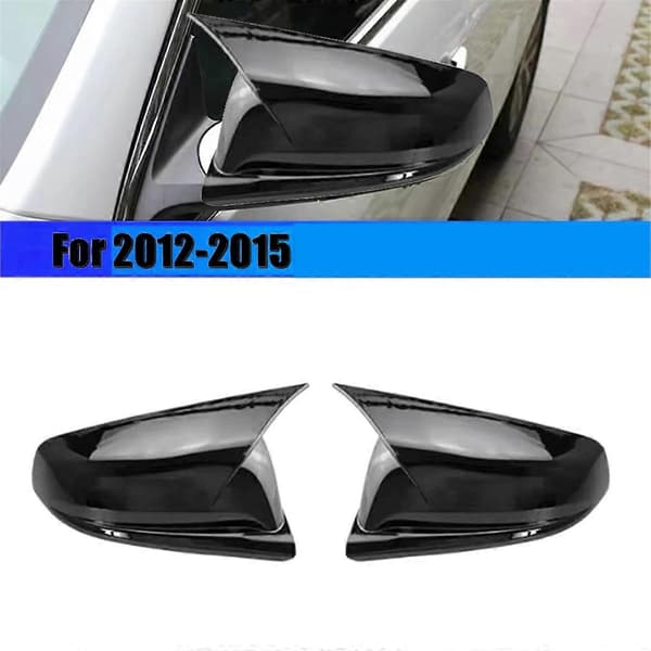 Sidespejlskappe til bil, hus, skal, trim, ABS-sticker til 2012-2015 US Gloss Black