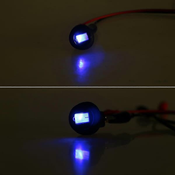 5 STK Bil Lastebil Bobil Vippebryter Rund LED Av/På-bryter
