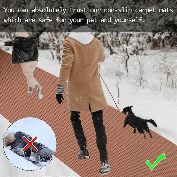 Halkfria Is- och Snömatta Filtmatta Halkskyddsmatta för Vintergångar Entrédörr Trappor Veranda Utomhus M