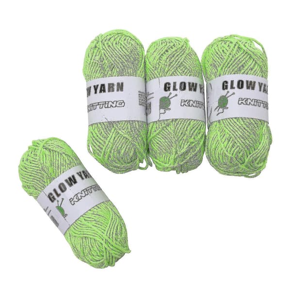 Lysande Ull DIY Vävd Handstickad Polyester DIY Självlysande Garn Hantverk A1