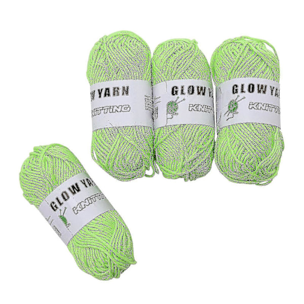 Lysende Uld DIY Vævet Håndstrikket Polyester DIY Glød Garn Håndværk A1