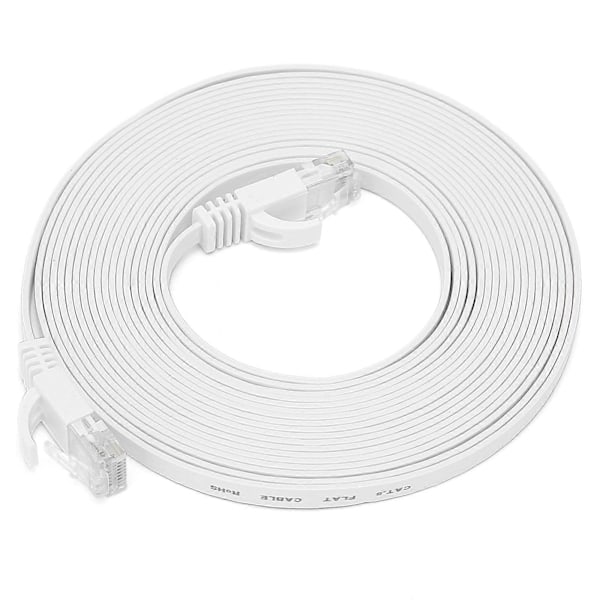 Ethernetkabel CAT6 Gigabit 8-kärnig Tvinnad Par Nätverkskabel Platt Koppartråd Tillbehör 10 Meter