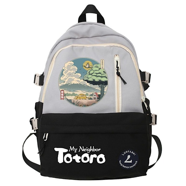 Ghibli Totoro Skolväskor för Pojkar och Flickor, Tonårsflickor, Kawaii College Student Bokväska, Ryggsäck, Dam Laptop Ryggsäck style 9