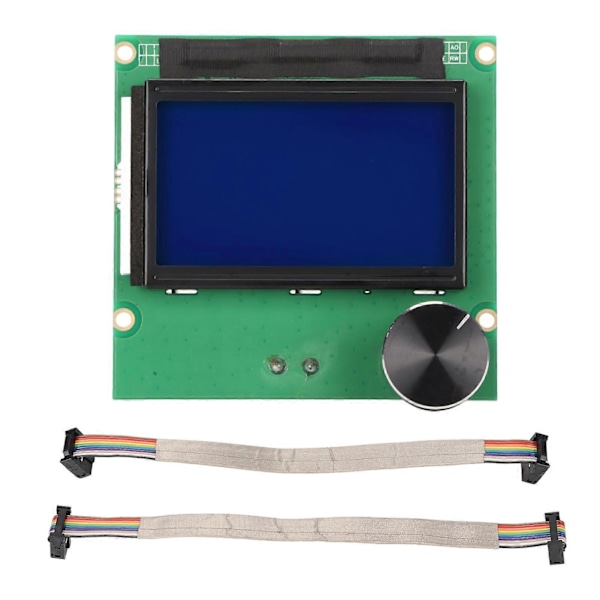 3D Printer Display Controller LCD-skærm Udskiftning med 2 kabler til CR10S til CR10 3D-printer