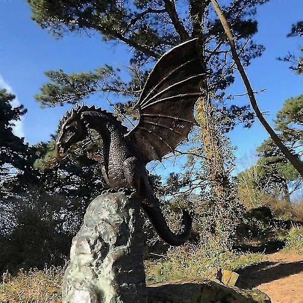 Tarkkuusvalu Tulensyöksevä Lohikäärmeveistos Vesiaihe Hartsi Suihkulähde Majesteettinen Lohikäärmeveistos Koti Puutarhakoriste