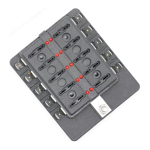 til Bil Båd RV 32V 10 Vejs Bladtype Stiktype Holder LED Advarselslys