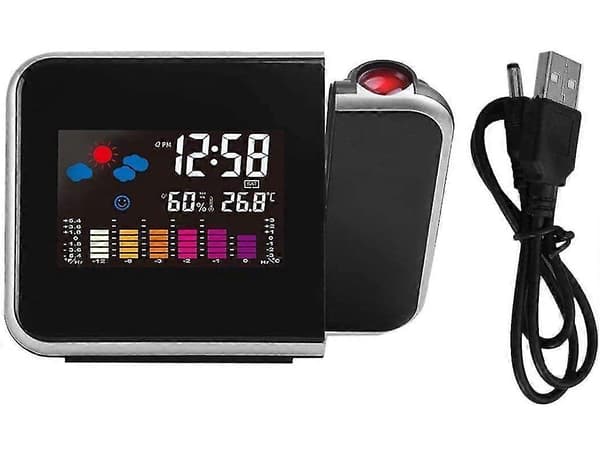 Projektiherätyskello, LCD-projektiodigitaaliherätyskello, USB-C