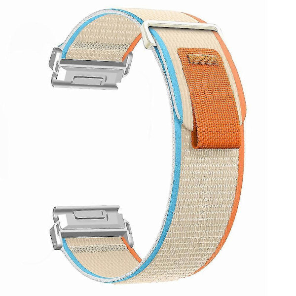 For Coros Vertix 2 / Garmin Fenix 7X / 6X / 5X 26mm Trail Loop Nylonbånd Myk Klokkereim - R Milky White White