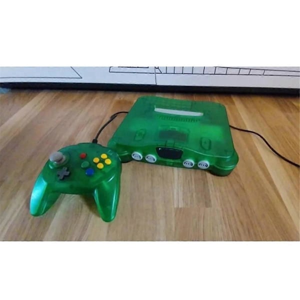 Bæreveske for N64, Gjennomsiktig Retro Videospillkonsoll Erstatningsskall, Gjennomsiktig Grønn