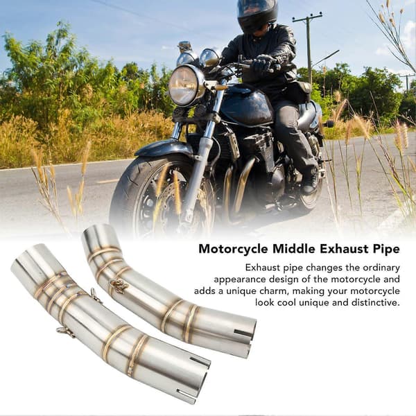 Motorsykkel Midtre Eksosrør Rustfritt Stål Blank Overflate Erstatning for YZF?R1 2004?2006
