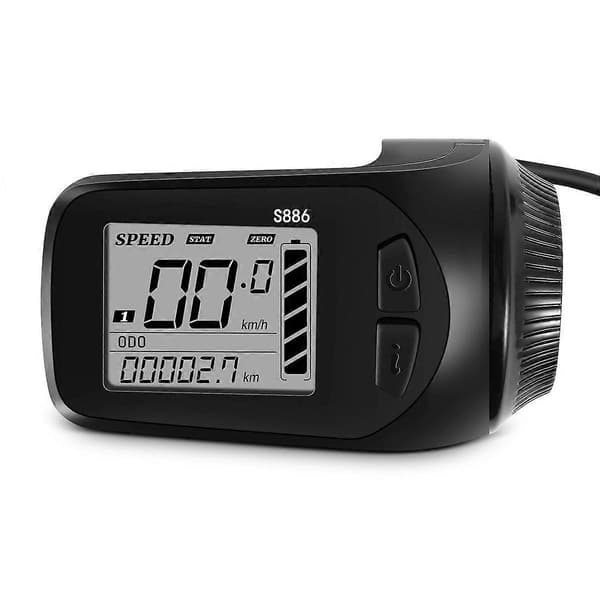24V/36V/48V S886 Ebike LCD Display Panel Tommelgass for Elektriske Sykler E-Scooter