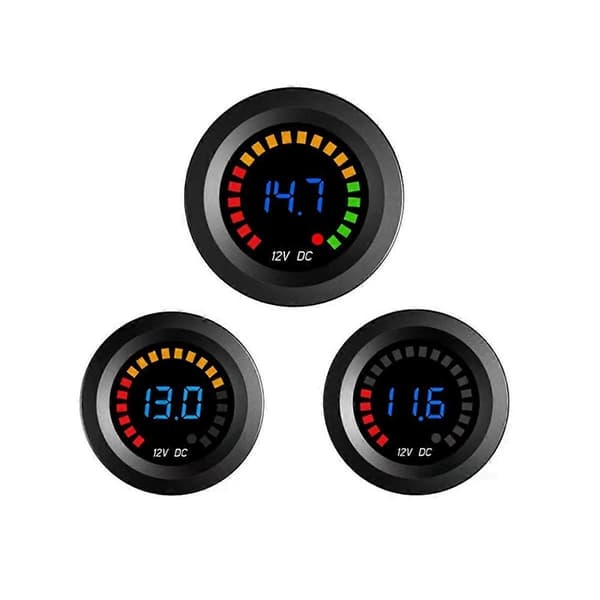 DC 12V Universal Bil Motorcykel Båd LED Digital Voltmeter Panel Volt Meter Monitor Måler Display Biltilbehør