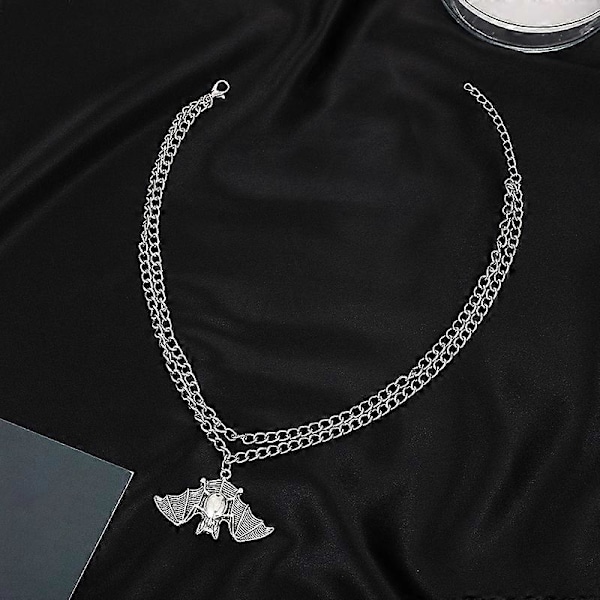 Trendy Choker Halskæde Kvinder Mænd Flagermus Vedhæng Unisex
