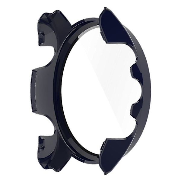 Hårt PC-skal med repskydd och fallskydd för Garmin Forerunner 255, skyddande klockfodral med skärmskydd i härdat glas Midnight Blue
