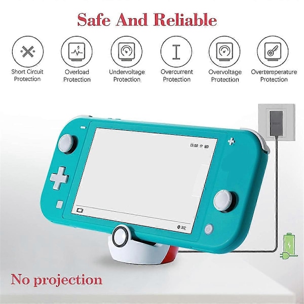 Laddningsstation för /Switch Lite/, Ersättning Typ C Port Switch Laddning(A)