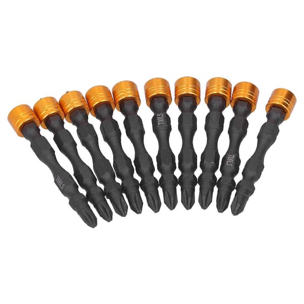 10 st Magnetiska Skruvmejselbits PH2 Kryss Elektrisk Skruvdragarbit 1/4 tums Hex Skaft