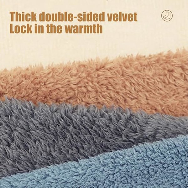 SnugglePaws Socktofflor, damtofflor, söta varma strumpor benvärmare knästrumpor varma tofflor strumpor Blue
