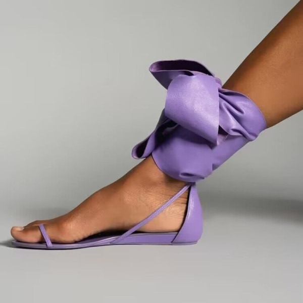 Rom Damsandaler Flats Vardagsskor Clip Toe Snörning Flipflops Strand 2023 Nya Sommarfestskor Klänning Dam Zapatos Slides Rosy Red 38