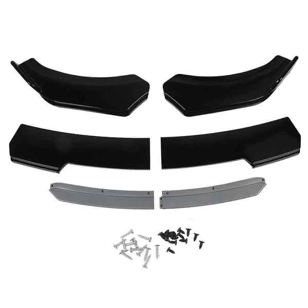 6 stk. Frontfangerleppe Separator 150cm Forbedret Utseende Fangerleppe Diffuser Splitter Universal for Accord Civic Med Grå Frontleppe