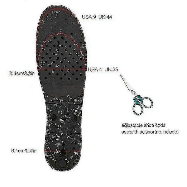 Unisex 3cm 5cm 7cm Eller 9cm Hælhøyde Økende Sko Løft Innersåle I 4 Layer(9cm)