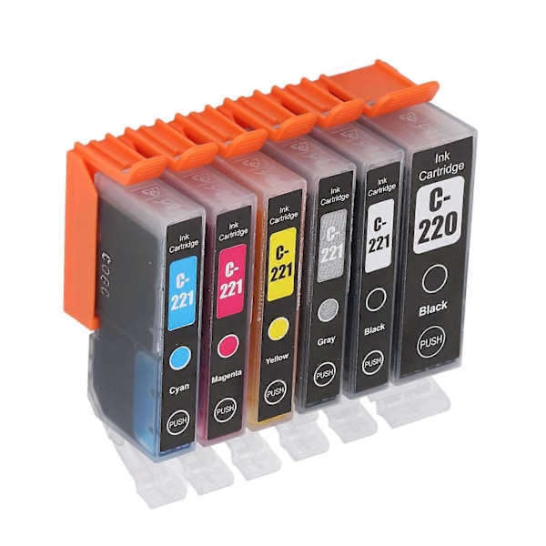 Blekkpatron for skriver, flytende utskrift, praktisk blekkpatronerstatning for PIXMA IP3600 BK BK C M Y GY 6 farger