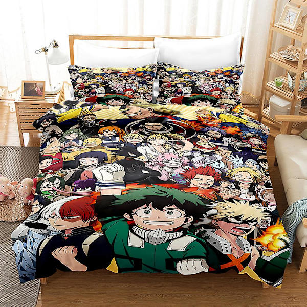 Anime My Hero Academia 3D-tryckt Sängklädesset Påslakan Örngott Barn Present Färg 13 228x228cm