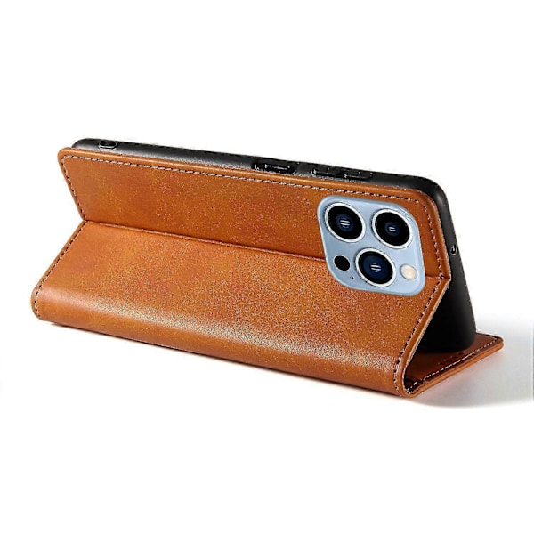 För iPhone 16 Pro Skal Läder Telefonskydd Stark Magnetisk Korthållare s20241212513 Style C