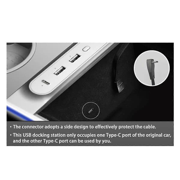 27W Hurtig Smart Oplader Bil Centerkonsol USB Hub Dockingstation til /Y 2021-2023 Hub Multiport Adapter
