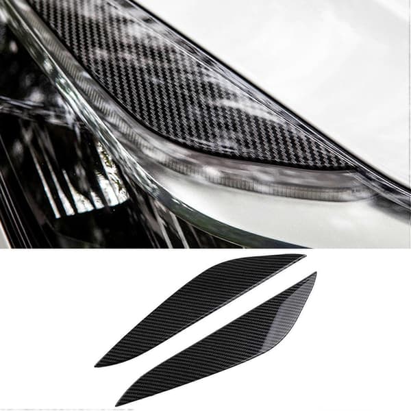 Lett Øyenbryn for Tilbehør Bilfrontlykt Øyenbryn Modell 3 Karbonfiber ABS Dekorativ Stripe